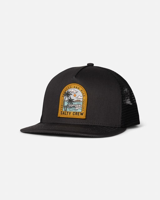 SALTY CREW ARCHWAY BOYS TRUCKER HAT - BLACK