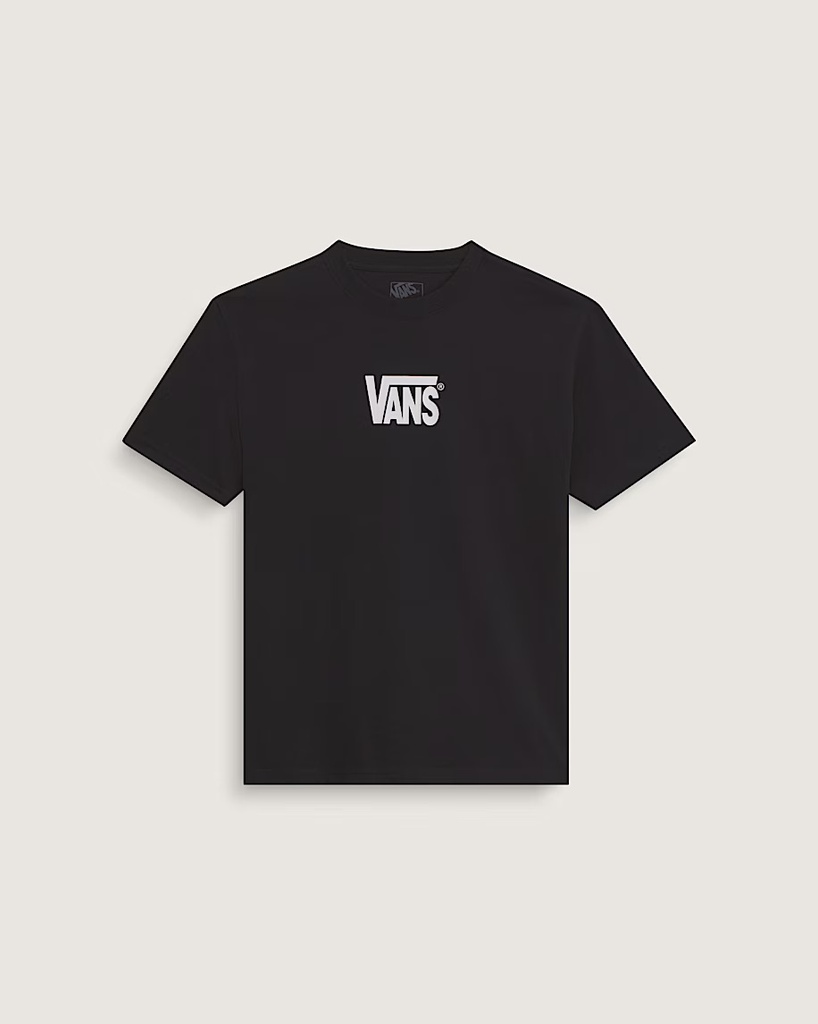 T-SHIRT VANS STRETCH LOGO SS - NOIR/BLANC