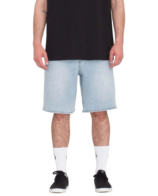 VOLCOM BILLOW DENIM SHORT 22" - DUST BOWL INDIGO