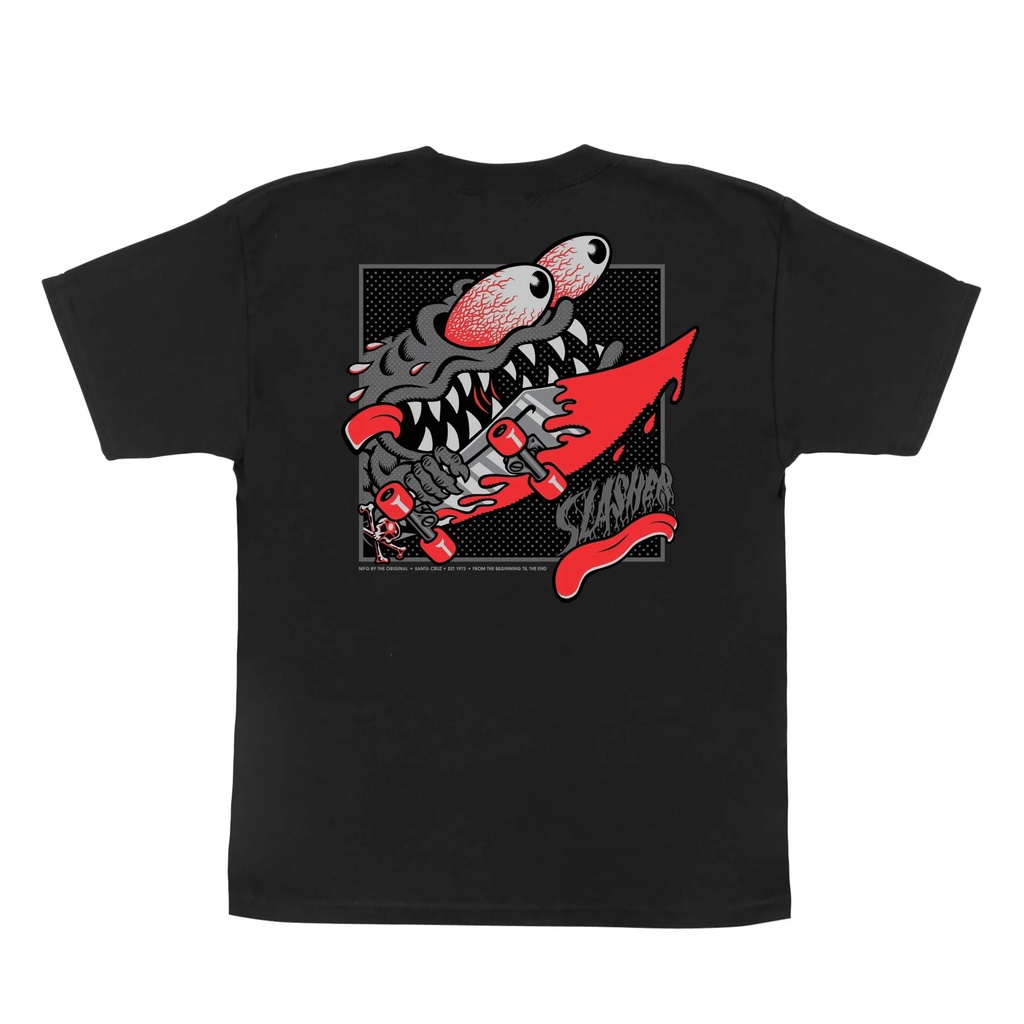 SANTA CRUZ MEEK SLASHER BOX YOUTH TEE - BLACK
