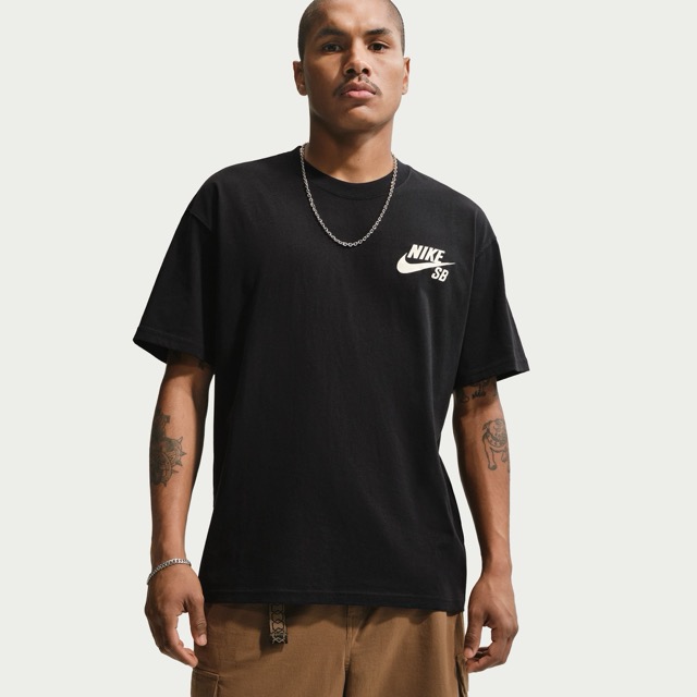 T-SHIRT NIKE SB TEE LOGO - NOIR/COCONUT MILK