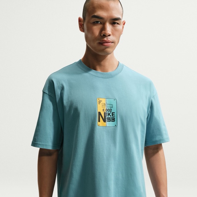 T-SHIRT NIKE SB BUS PASS - DENIM TURQUOISE