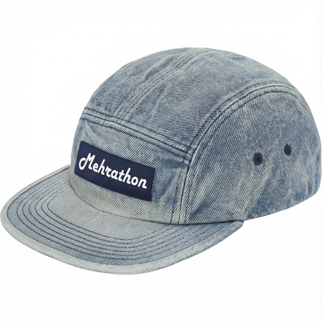 MEHRATHON 5 PANEL SNAPBACK - WASHED DENIM