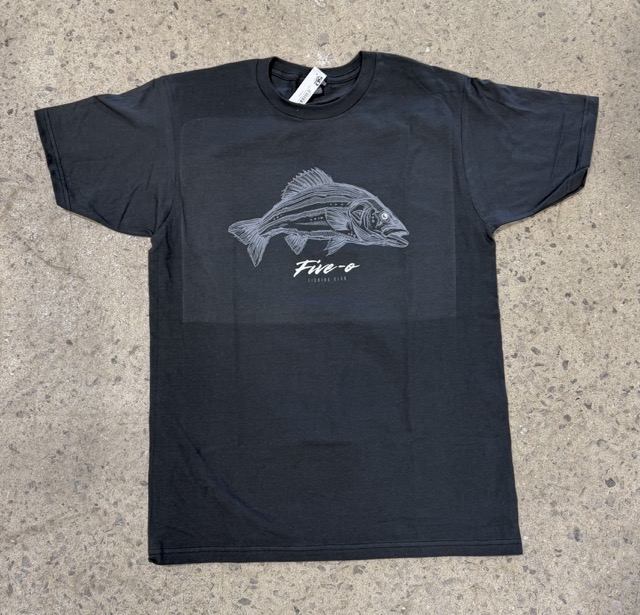 T-Shirt 5-0 Bar Rayé - Vintage Black