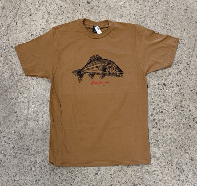 T-Shirt 5-0 Bar Rayé - Brown Sugar