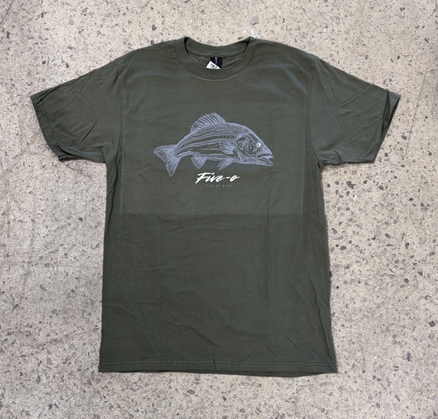 T-Shirt 5-0 Bar Rayé - Surplus green