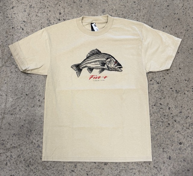 T-Shirt 5-0 Bar Rayé - Sand