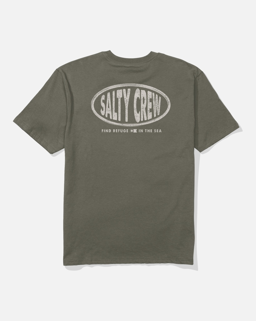 SALTY CREW SIGNAGE CLASSIC SS TEE - DUSTY OLIVE