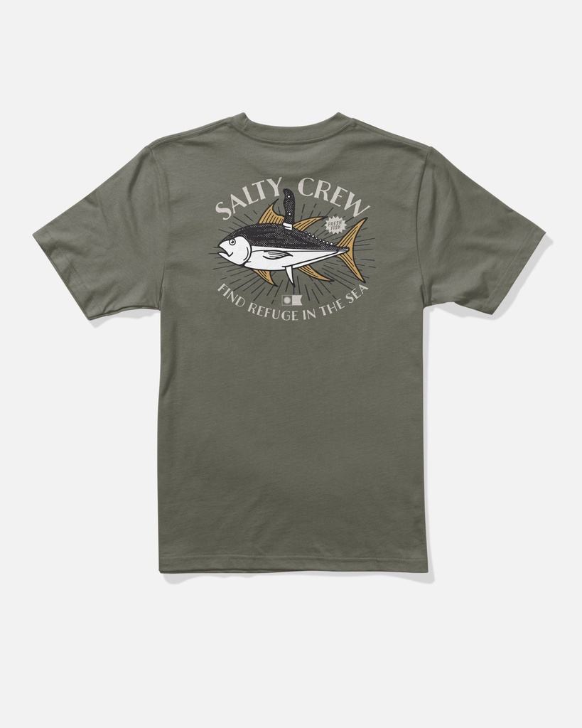 SALTY CREW OMAKASE BOYS SS TEE - DUSTY OLIVE