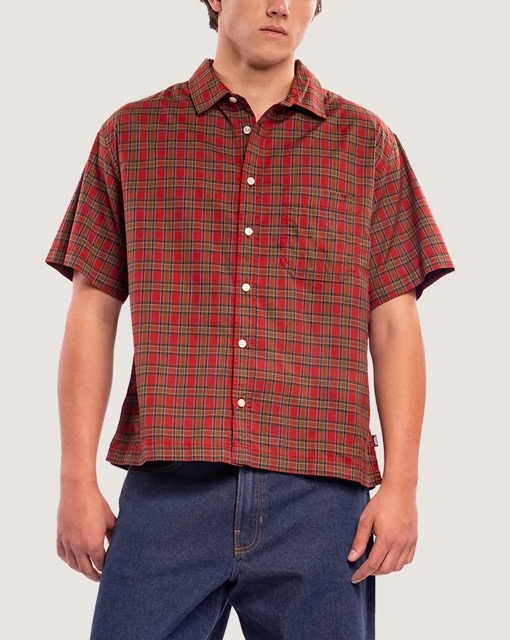 CHEMISE VANS LARKSPUR TIMBER S/S - POPPY EMBER